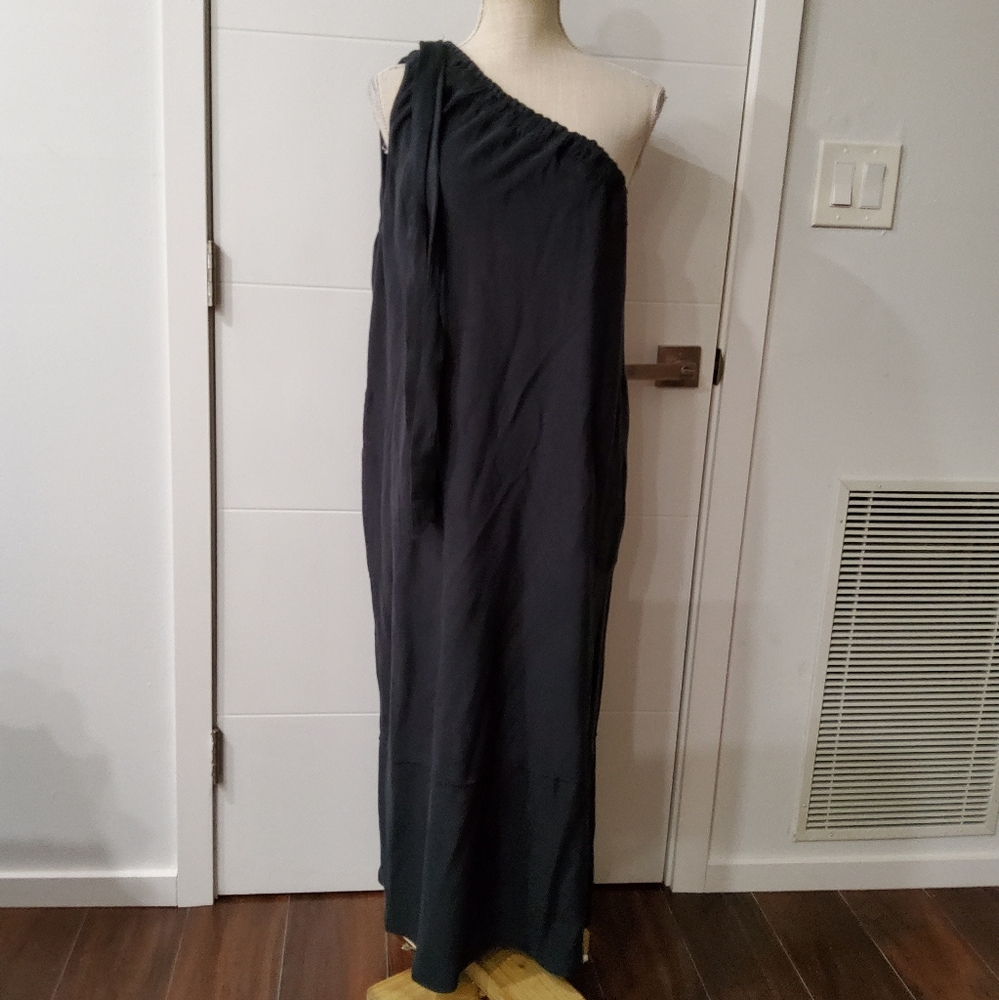 Daily Practice by Anthropologie Ruched One-Shoulder Mini Dress Size L - Picture 3 of 15